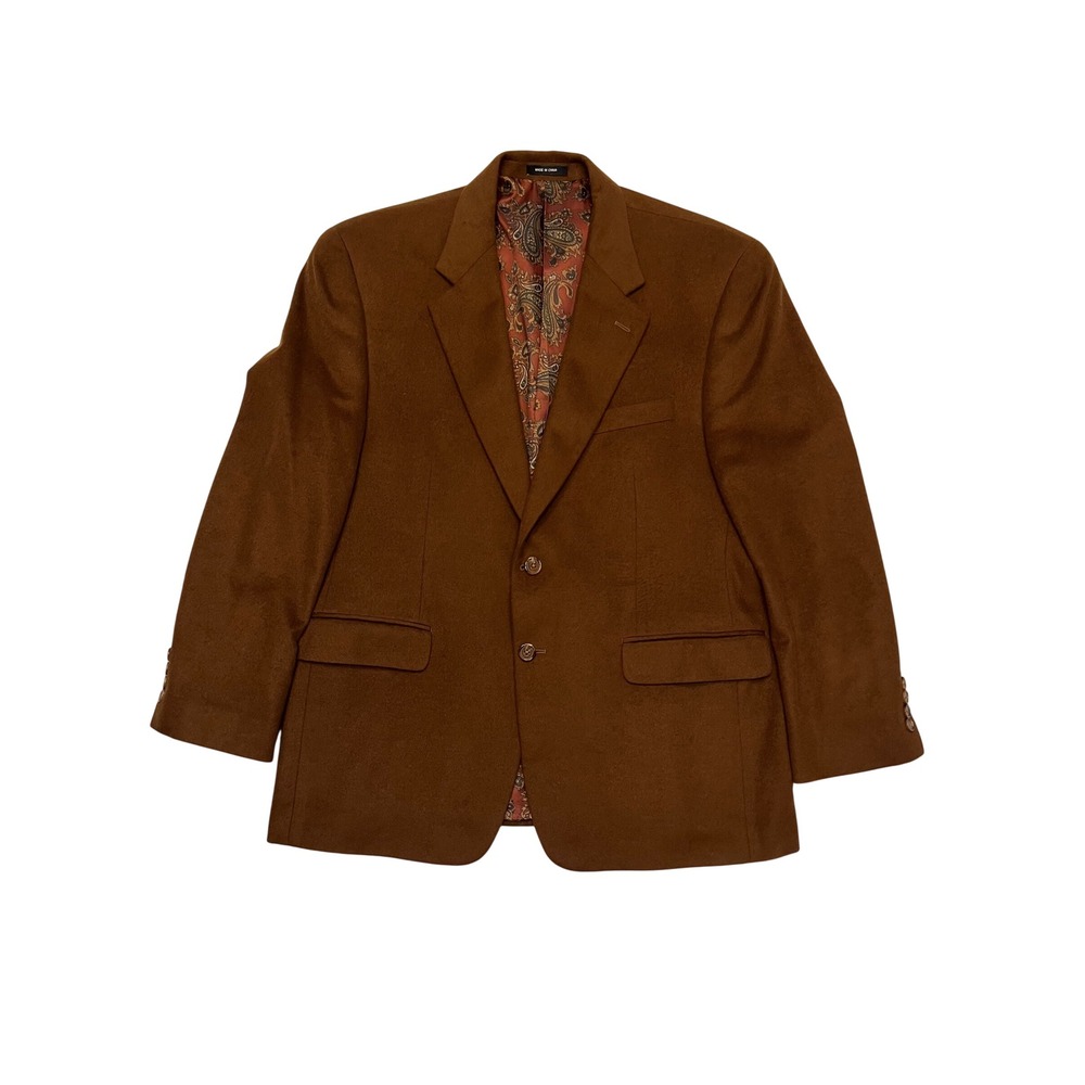 Lauren Ralph Lauren Brown Two Button Paisley Lined Dark Academia Blazer 42